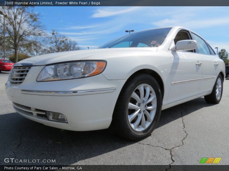 Powder White Pearl / Beige 2008 Hyundai Azera Limited
