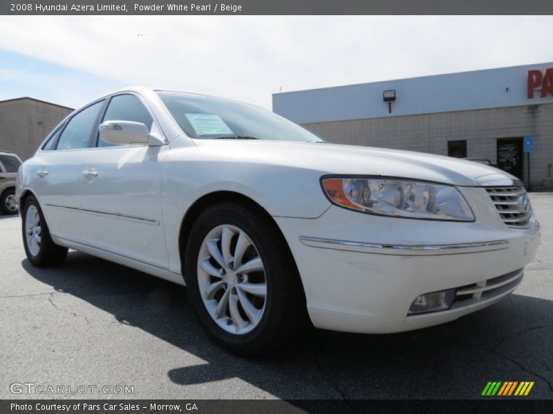 Powder White Pearl / Beige 2008 Hyundai Azera Limited