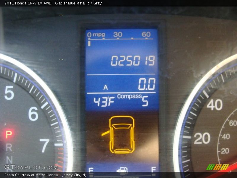 Glacier Blue Metallic / Gray 2011 Honda CR-V EX 4WD