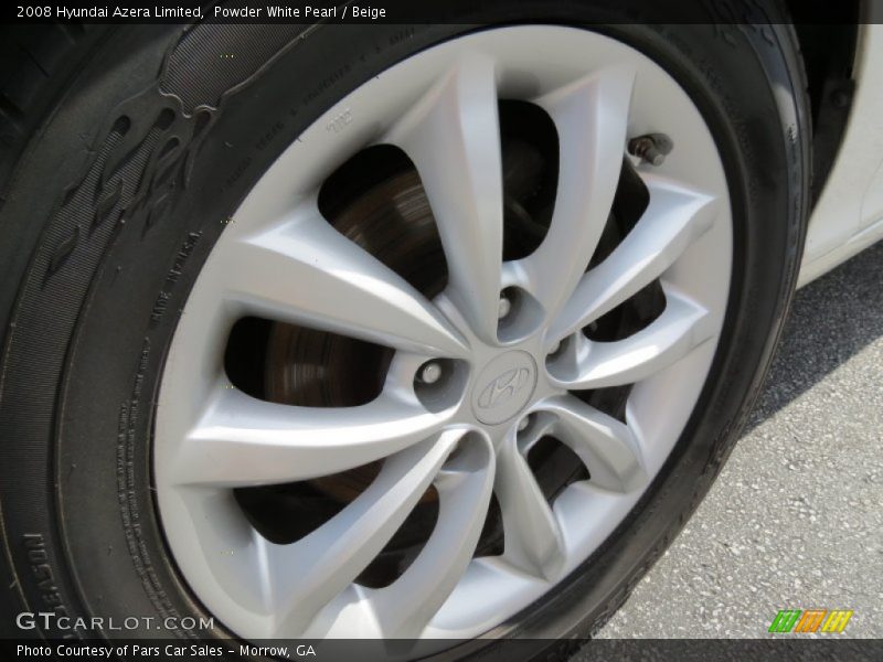Powder White Pearl / Beige 2008 Hyundai Azera Limited