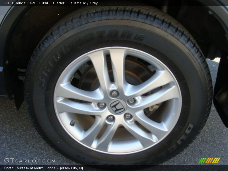 Glacier Blue Metallic / Gray 2011 Honda CR-V EX 4WD