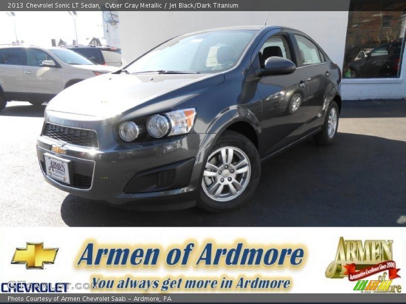 Cyber Gray Metallic / Jet Black/Dark Titanium 2013 Chevrolet Sonic LT Sedan