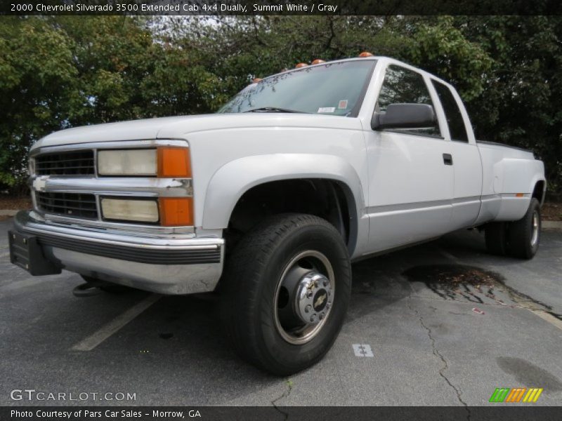 Summit White / Gray 2000 Chevrolet Silverado 3500 Extended Cab 4x4 Dually