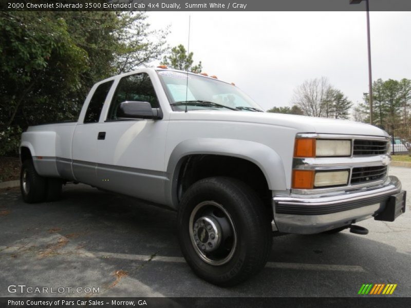 Summit White / Gray 2000 Chevrolet Silverado 3500 Extended Cab 4x4 Dually