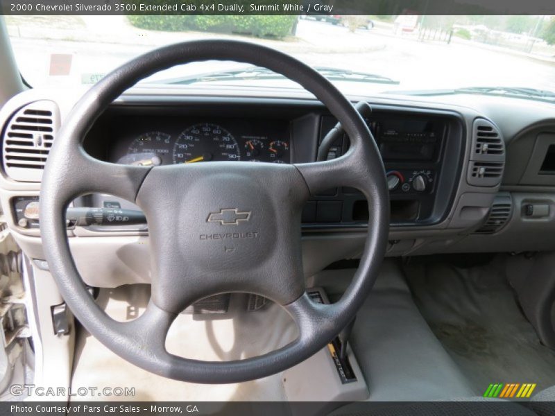 Summit White / Gray 2000 Chevrolet Silverado 3500 Extended Cab 4x4 Dually