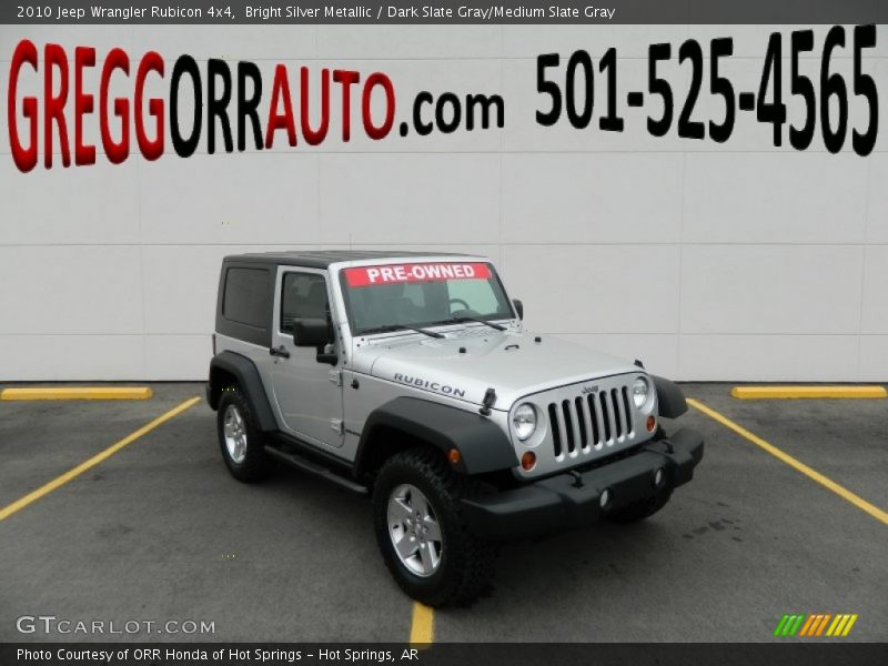 Bright Silver Metallic / Dark Slate Gray/Medium Slate Gray 2010 Jeep Wrangler Rubicon 4x4