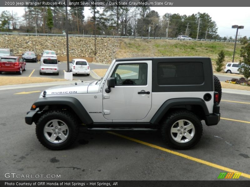 Bright Silver Metallic / Dark Slate Gray/Medium Slate Gray 2010 Jeep Wrangler Rubicon 4x4