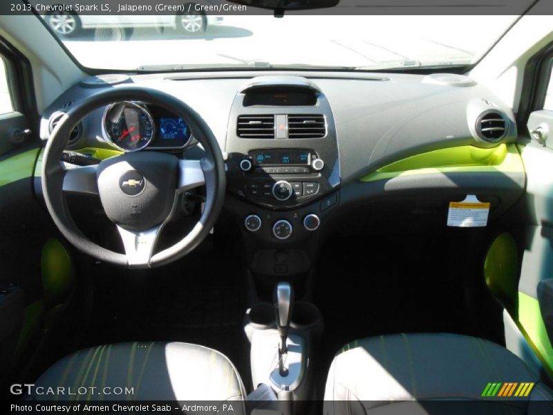 Jalapeno (Green) / Green/Green 2013 Chevrolet Spark LS