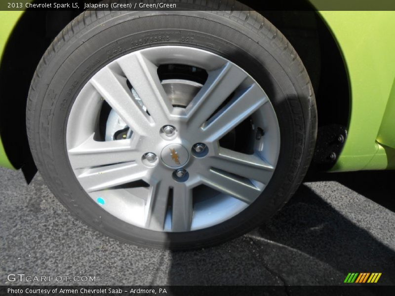 Jalapeno (Green) / Green/Green 2013 Chevrolet Spark LS