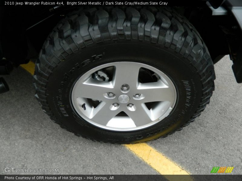 Bright Silver Metallic / Dark Slate Gray/Medium Slate Gray 2010 Jeep Wrangler Rubicon 4x4