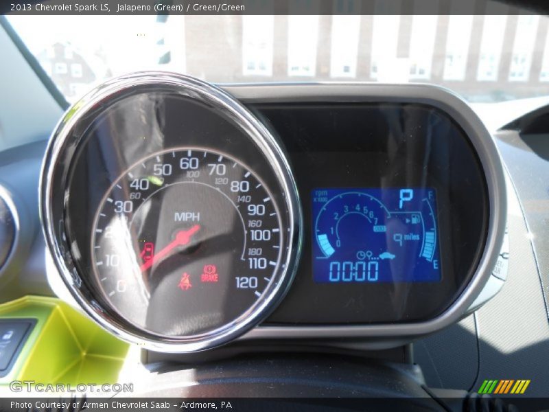 Jalapeno (Green) / Green/Green 2013 Chevrolet Spark LS