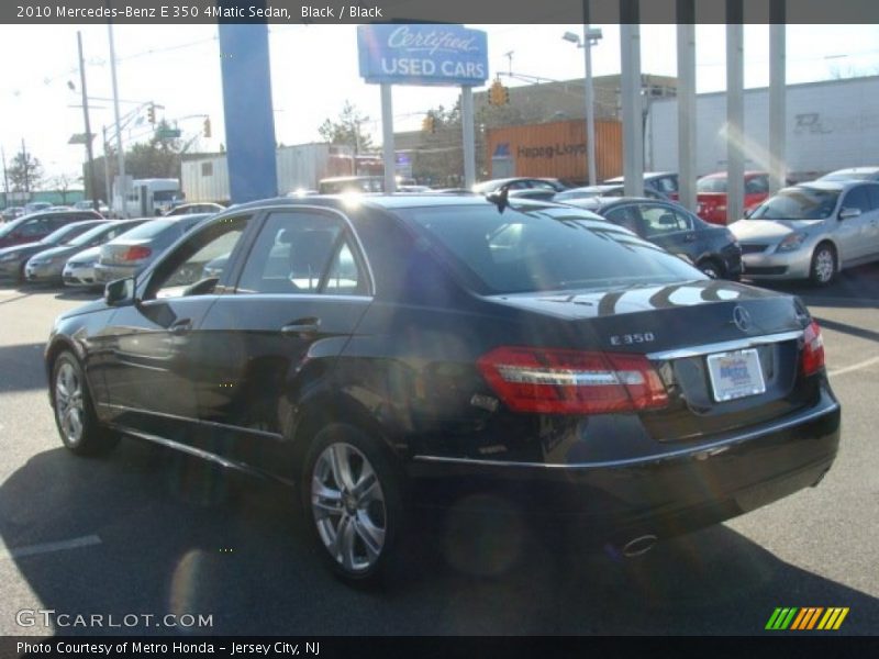 Black / Black 2010 Mercedes-Benz E 350 4Matic Sedan