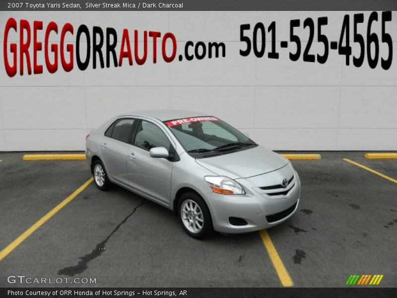 Silver Streak Mica / Dark Charcoal 2007 Toyota Yaris Sedan