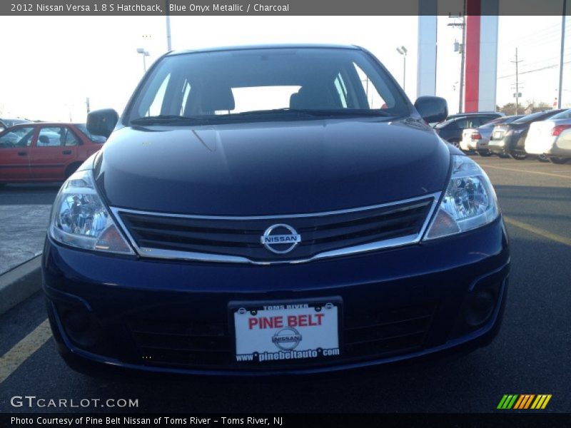Blue Onyx Metallic / Charcoal 2012 Nissan Versa 1.8 S Hatchback