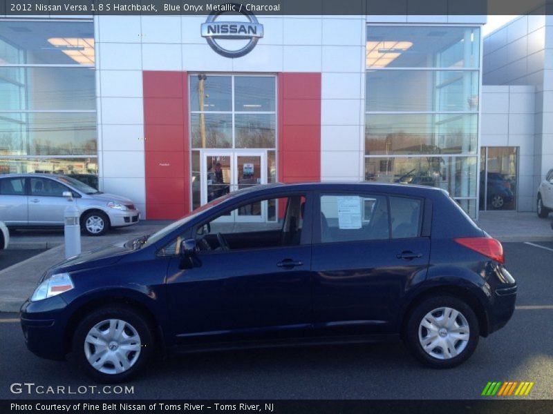 Blue Onyx Metallic / Charcoal 2012 Nissan Versa 1.8 S Hatchback
