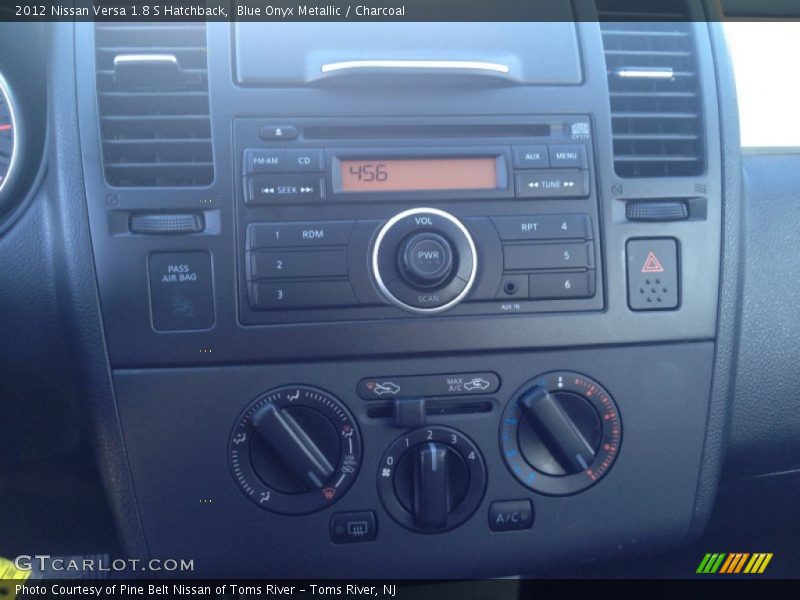 Blue Onyx Metallic / Charcoal 2012 Nissan Versa 1.8 S Hatchback