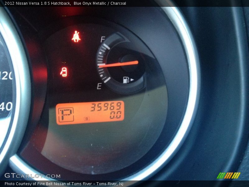 Blue Onyx Metallic / Charcoal 2012 Nissan Versa 1.8 S Hatchback
