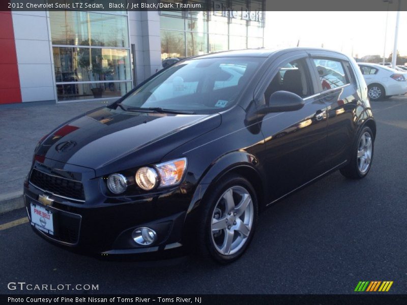 Black / Jet Black/Dark Titanium 2012 Chevrolet Sonic LTZ Sedan