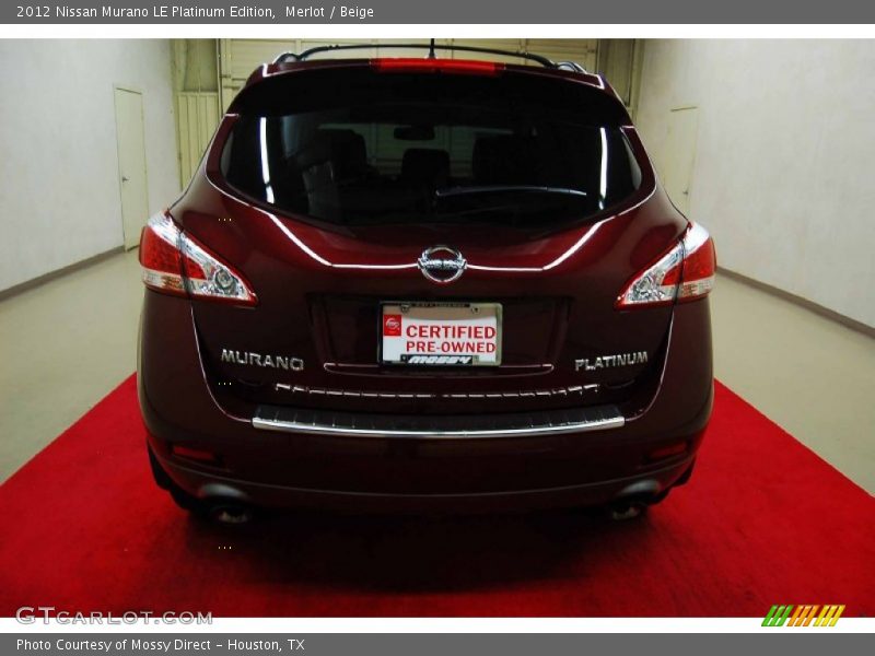 Merlot / Beige 2012 Nissan Murano LE Platinum Edition