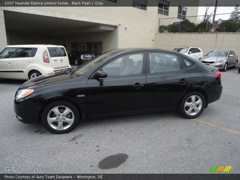 Black Pearl / Gray 2007 Hyundai Elantra Limited Sedan