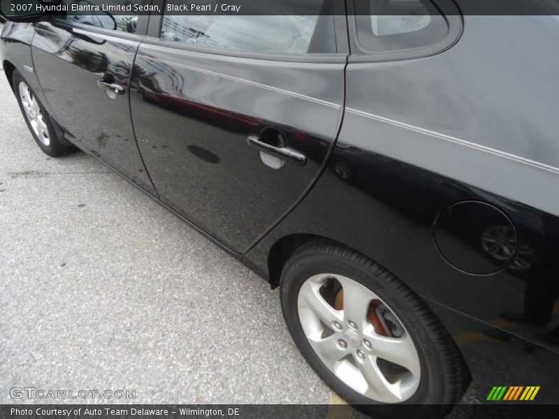 Black Pearl / Gray 2007 Hyundai Elantra Limited Sedan