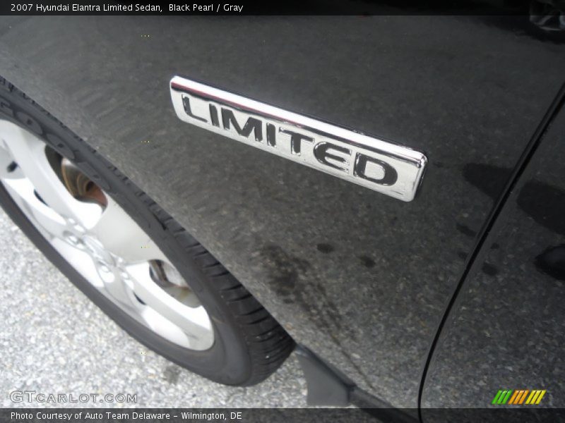 Black Pearl / Gray 2007 Hyundai Elantra Limited Sedan