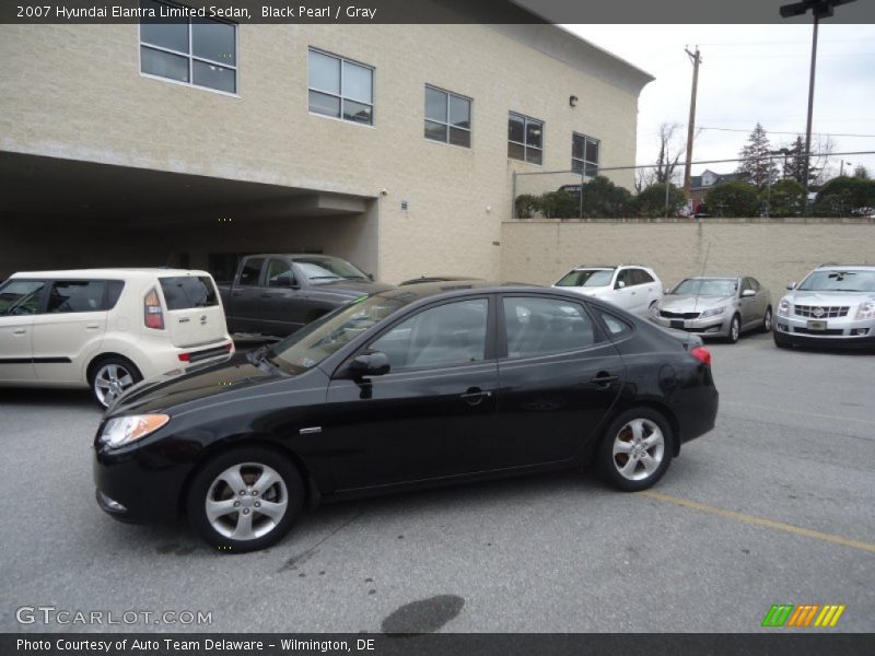 Black Pearl / Gray 2007 Hyundai Elantra Limited Sedan