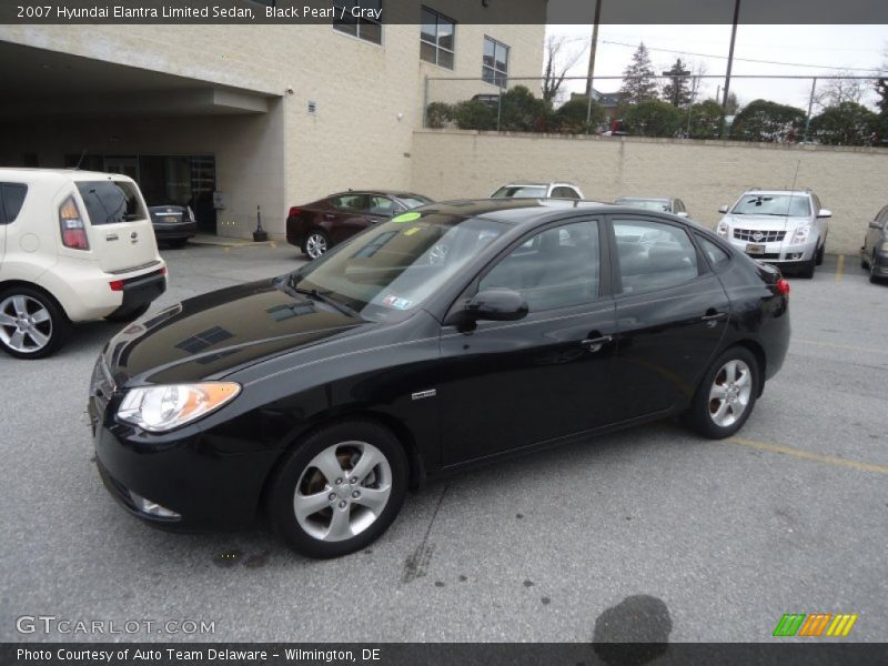 Black Pearl / Gray 2007 Hyundai Elantra Limited Sedan