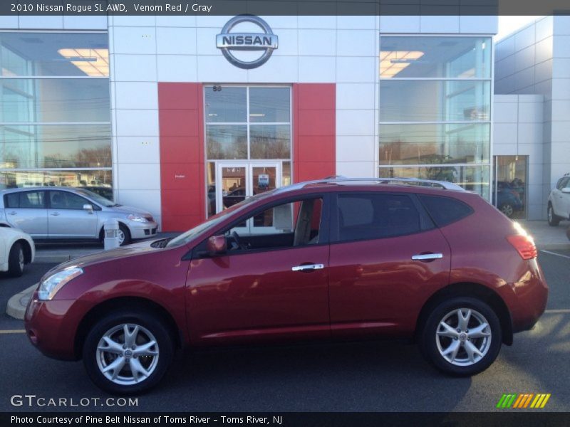 Venom Red / Gray 2010 Nissan Rogue SL AWD