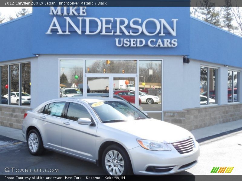 Bright Silver Metallic / Black 2012 Chrysler 200 LX Sedan