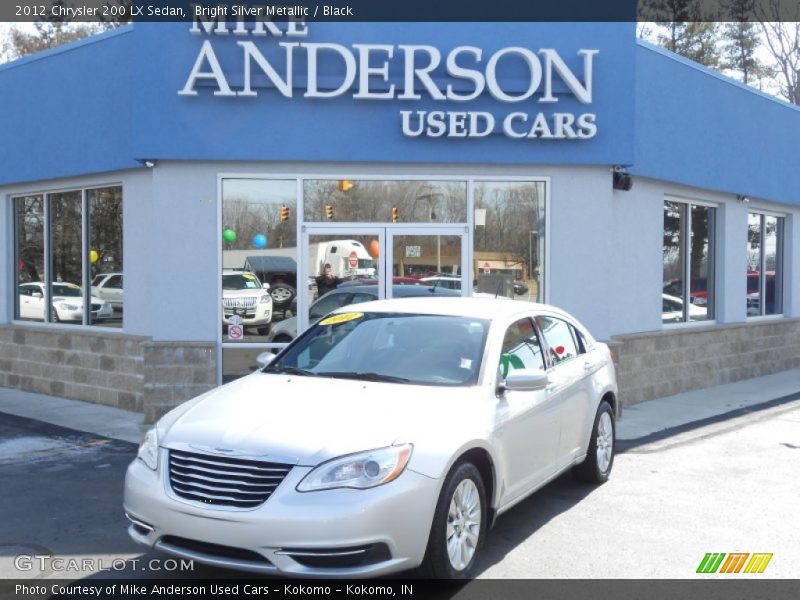 Bright Silver Metallic / Black 2012 Chrysler 200 LX Sedan
