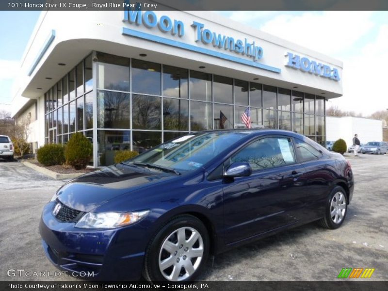 Royal Blue Pearl / Gray 2011 Honda Civic LX Coupe