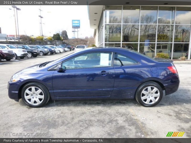 Royal Blue Pearl / Gray 2011 Honda Civic LX Coupe