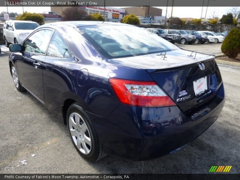 Royal Blue Pearl / Gray 2011 Honda Civic LX Coupe