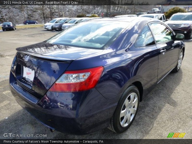 Royal Blue Pearl / Gray 2011 Honda Civic LX Coupe