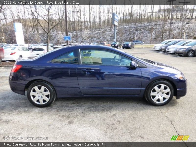 Royal Blue Pearl / Gray 2011 Honda Civic LX Coupe