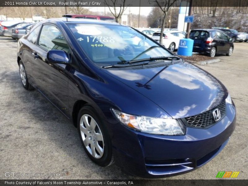 Royal Blue Pearl / Gray 2011 Honda Civic LX Coupe