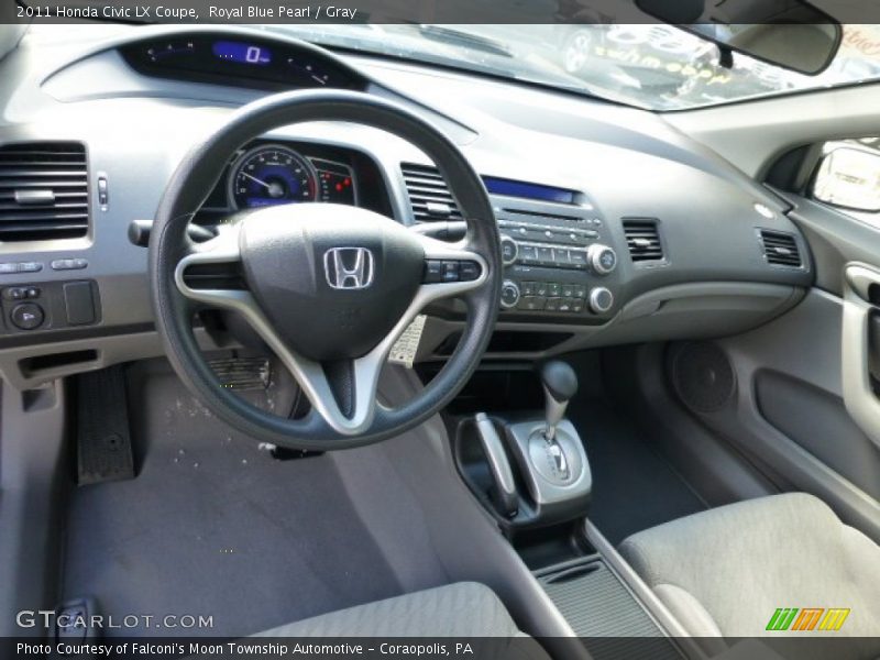 Royal Blue Pearl / Gray 2011 Honda Civic LX Coupe