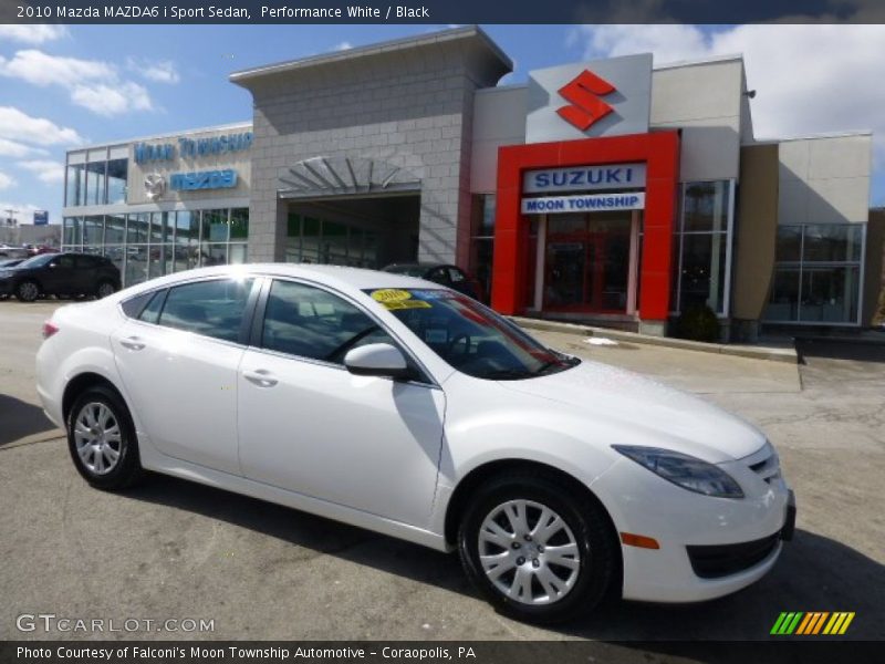 Performance White / Black 2010 Mazda MAZDA6 i Sport Sedan