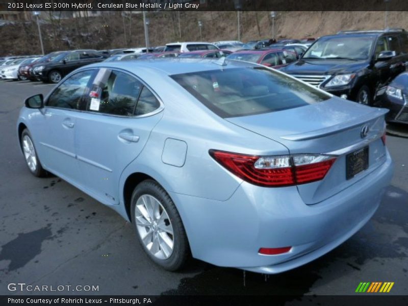 Cerulean Blue Metallic / Light Gray 2013 Lexus ES 300h Hybrid