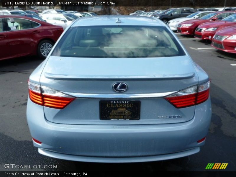 Cerulean Blue Metallic / Light Gray 2013 Lexus ES 300h Hybrid