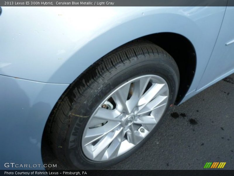 Cerulean Blue Metallic / Light Gray 2013 Lexus ES 300h Hybrid