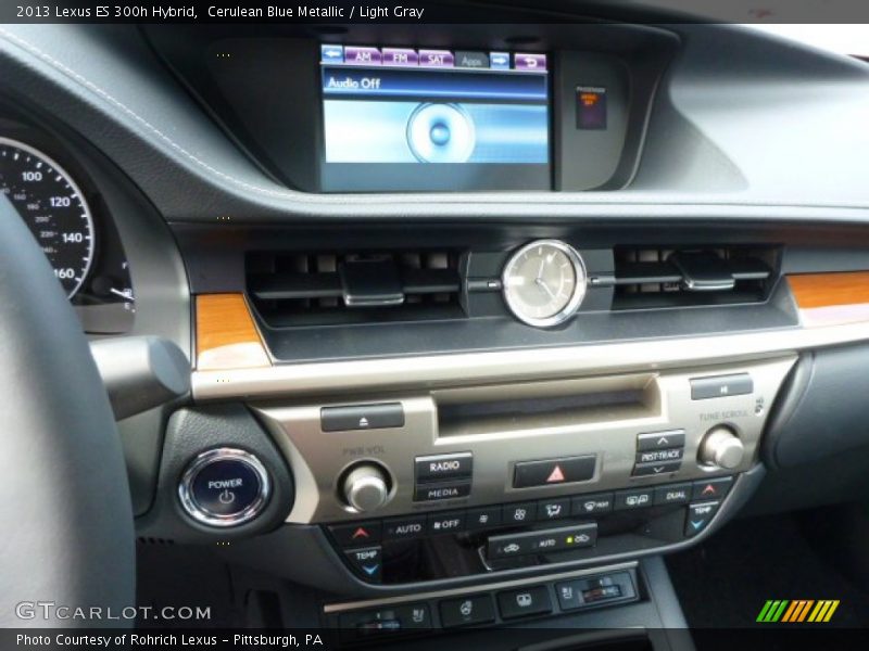 Cerulean Blue Metallic / Light Gray 2013 Lexus ES 300h Hybrid