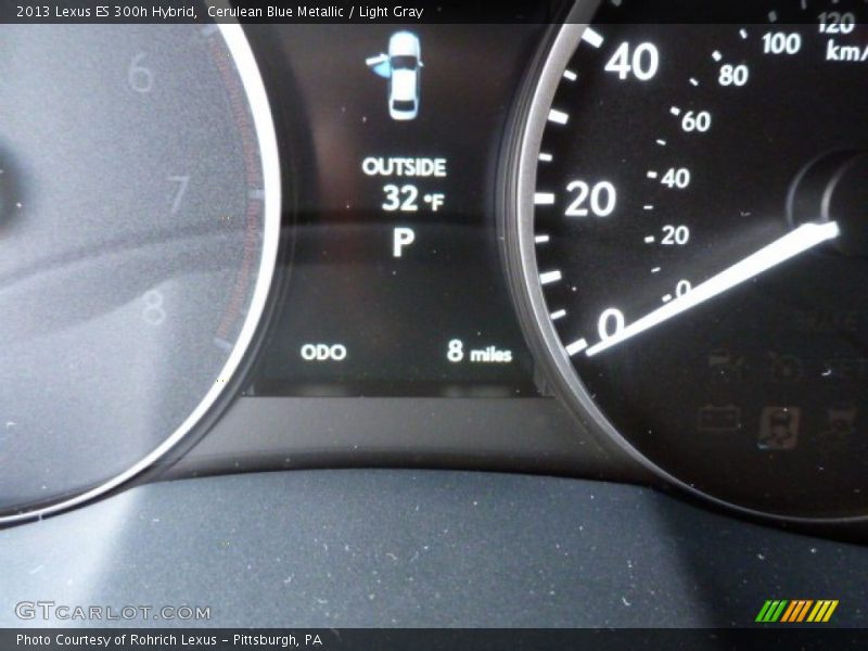 Cerulean Blue Metallic / Light Gray 2013 Lexus ES 300h Hybrid