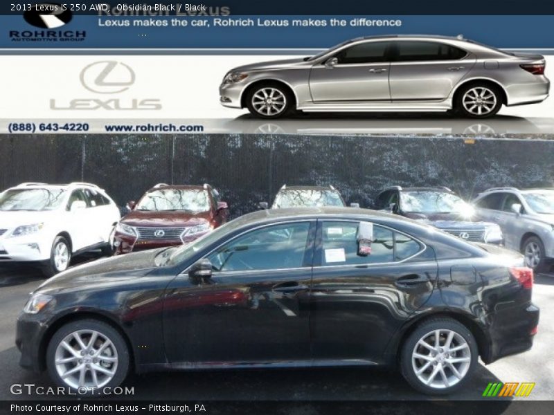 Obsidian Black / Black 2013 Lexus IS 250 AWD