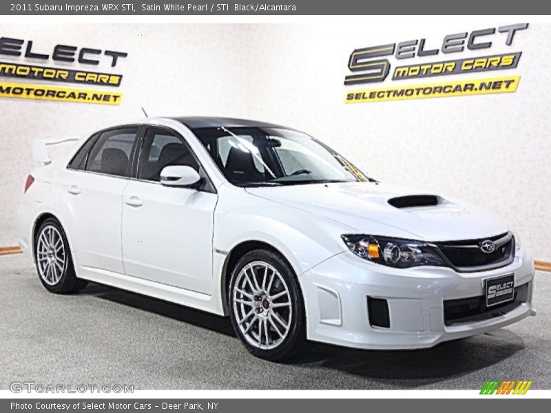 Satin White Pearl / STI  Black/Alcantara 2011 Subaru Impreza WRX STi