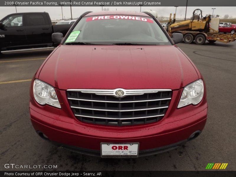 Inferno Red Crystal Pearlcoat / Dark Khaki/Light Graystone 2008 Chrysler Pacifica Touring