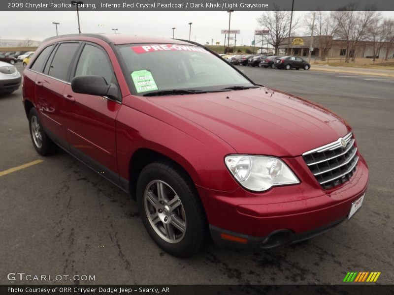 Inferno Red Crystal Pearlcoat / Dark Khaki/Light Graystone 2008 Chrysler Pacifica Touring
