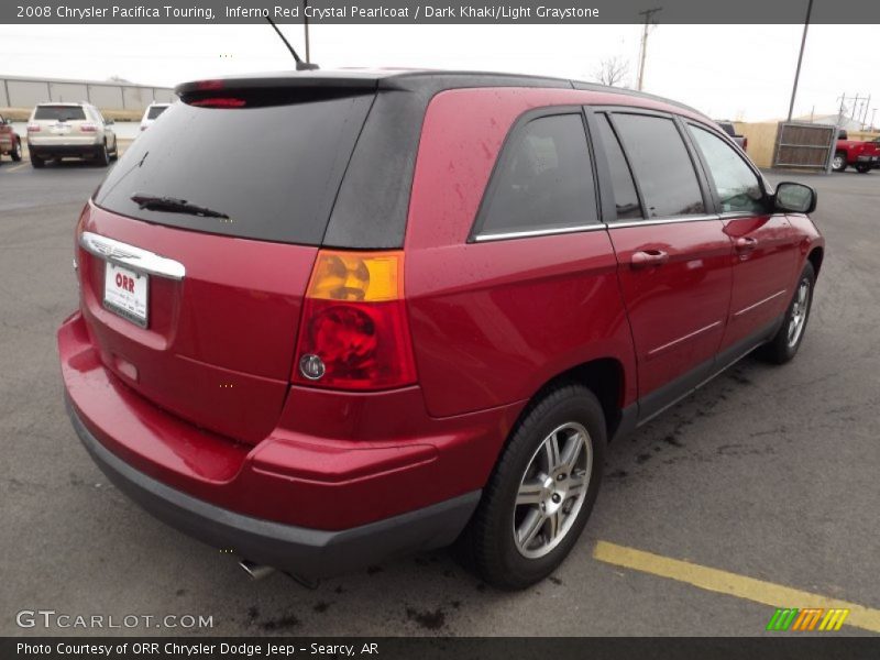 Inferno Red Crystal Pearlcoat / Dark Khaki/Light Graystone 2008 Chrysler Pacifica Touring