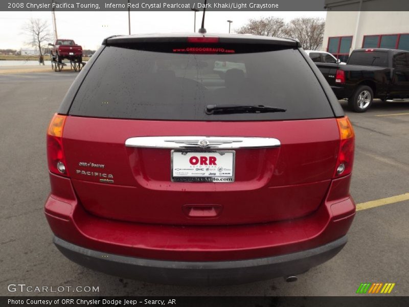 Inferno Red Crystal Pearlcoat / Dark Khaki/Light Graystone 2008 Chrysler Pacifica Touring